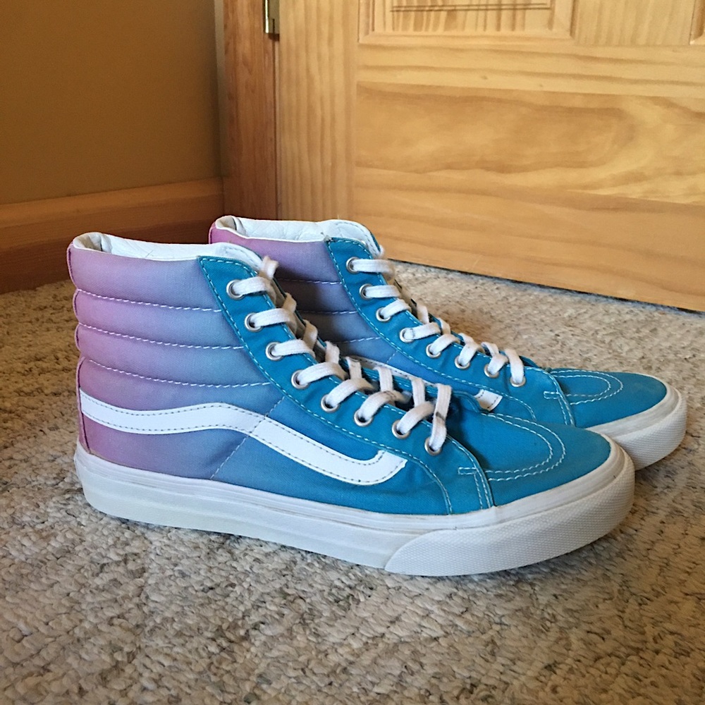 Vans Sk8-Hi Blue to Pink Ombré Canvas Shoes